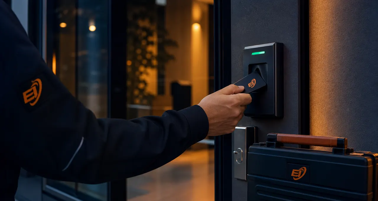 Sistema de control de acceso con credencial y equipo Escobar Instalaciones